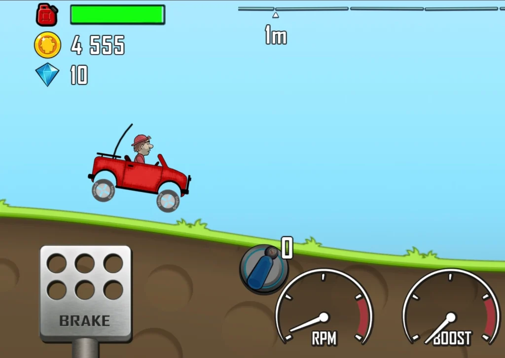 User interface during Hill Climb Racing download for PC setup