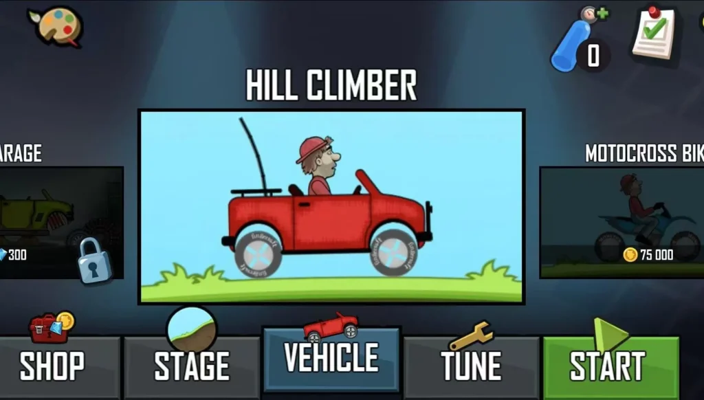 hill climb iOS download showing gameplay on iPhone screen